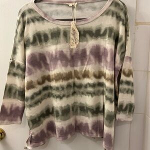 Tie-Dye lounge set- Long Sleeve top and jogger bottom. Mystree Brand NWT in bag